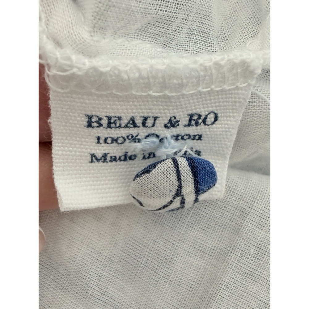 Beau & Ro The Every Day Dress Midi Floral Print Blue Size Small Pockets - Picture 13 of 13